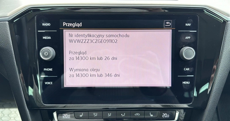 Volkswagen Passat cena 78690 przebieg: 154544, rok produkcji 2015 z Głubczyce małe 436